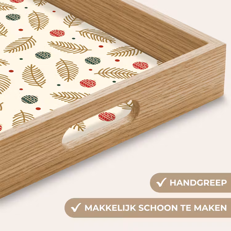 Dienblad - Patroon - Kerst - Symbolen - Beige — 5