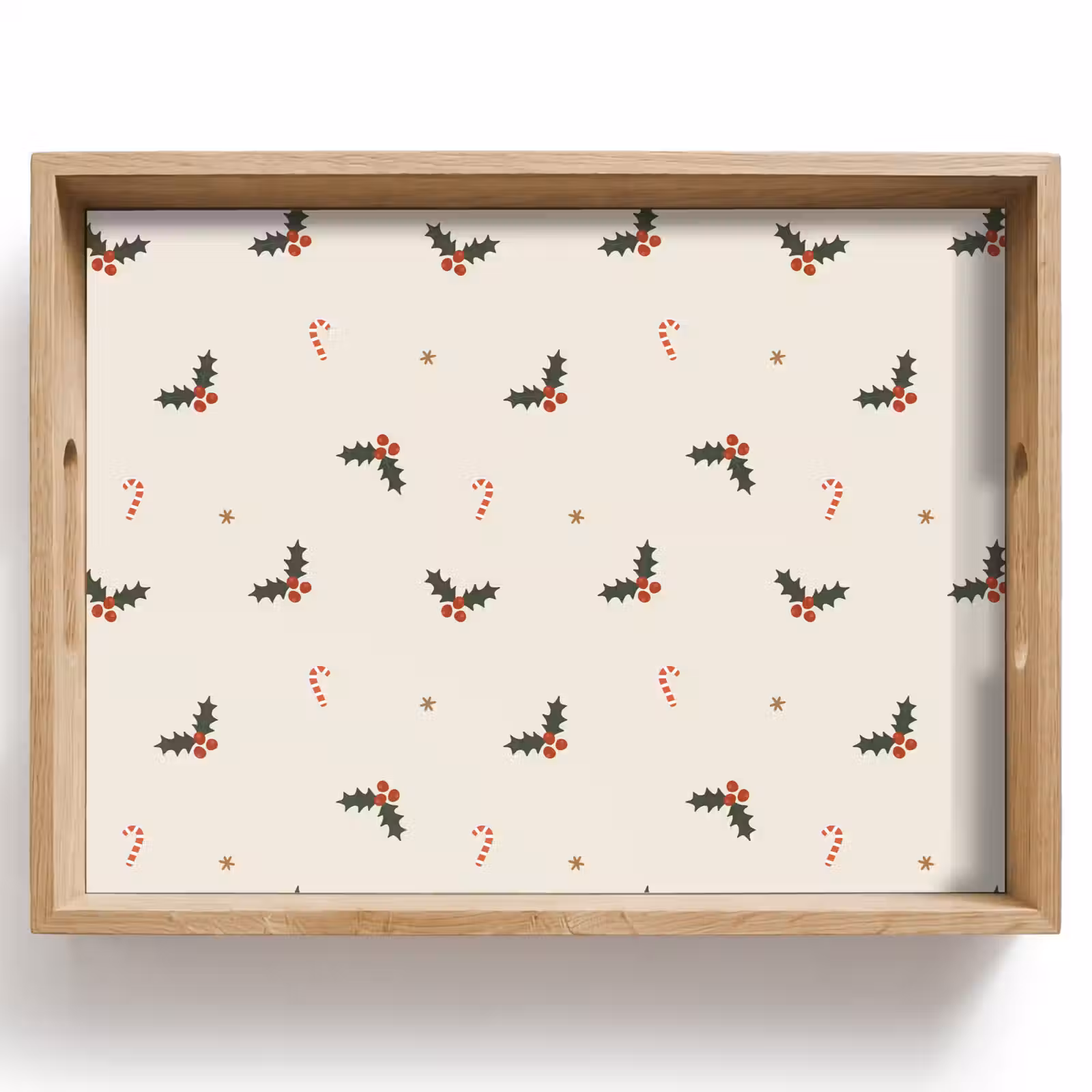 Dienblad - Illustratie - Hulsttakken - Zuurstokken - Beige — 1
