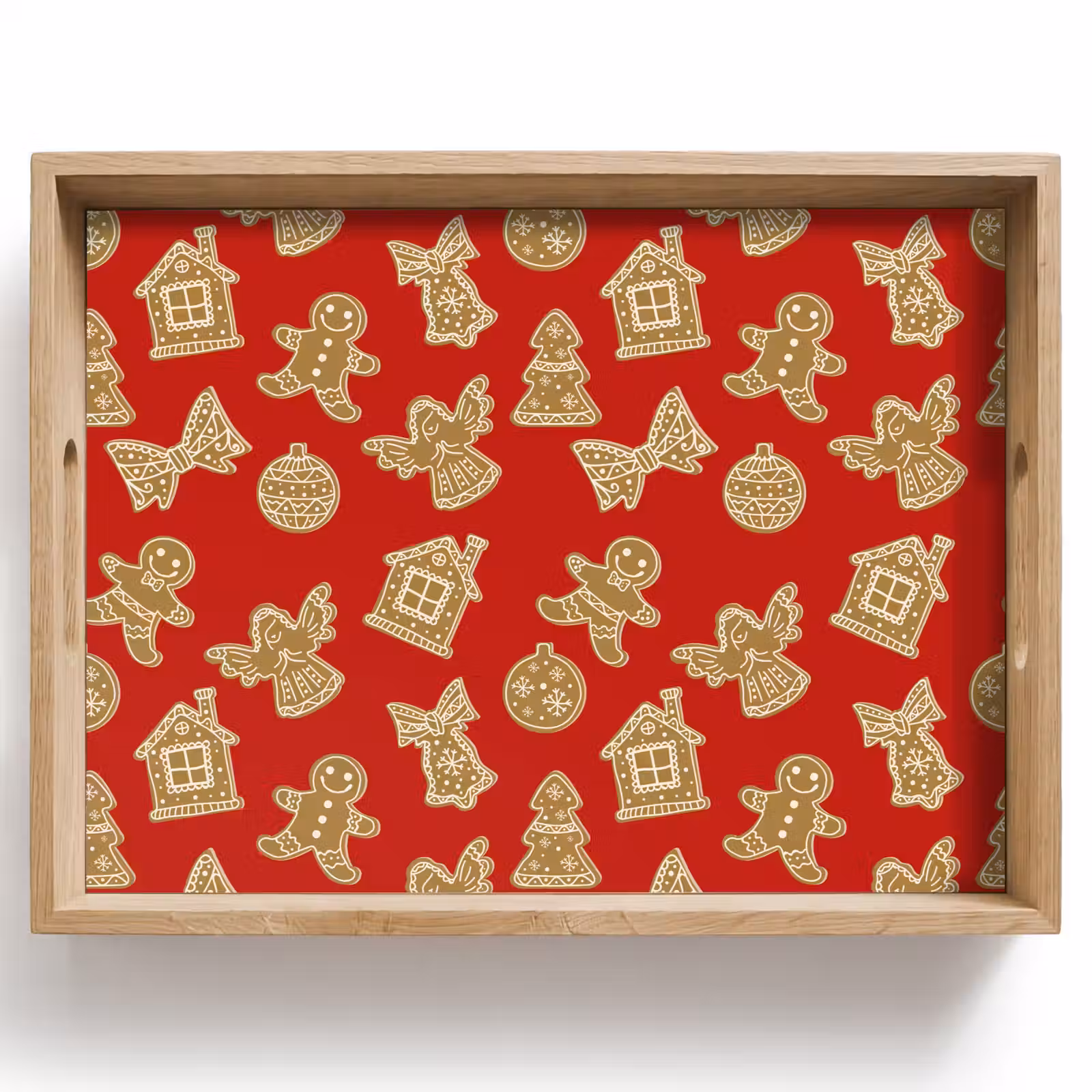 Dienblad - Illustratie - Koekjes - Rood — 1