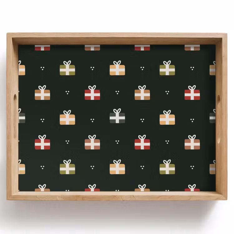 Dienblad - Illustratie - Cadeaus - Groen — 1