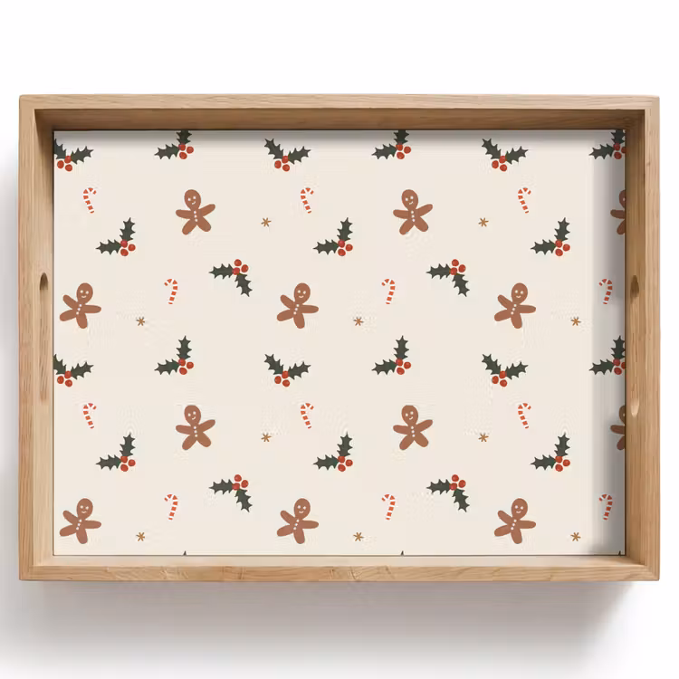 Dienblad - Illustratie - Figuren - Beige — 1