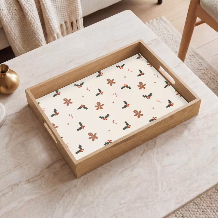 Dienblad - Illustratie - Figuren - Beige — 2