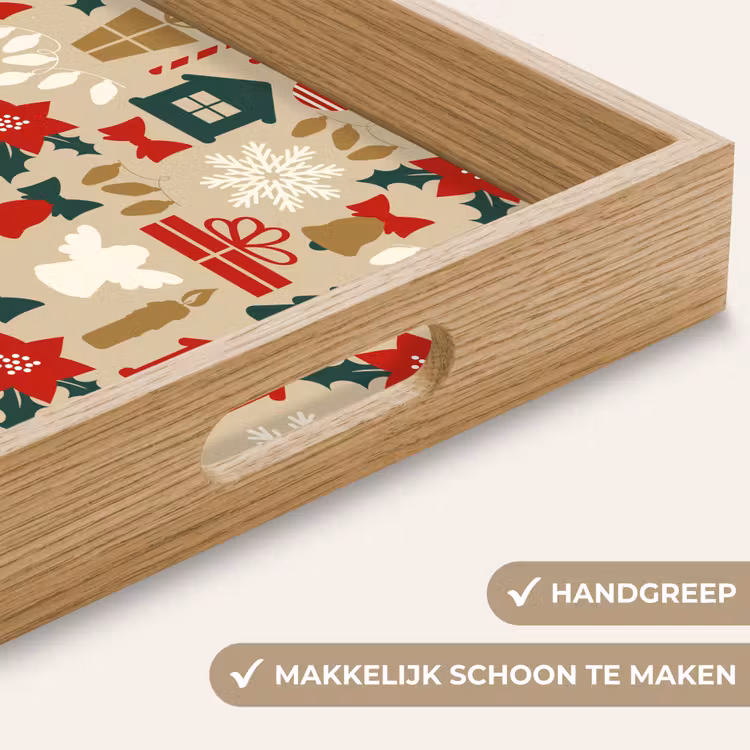 Dienblad - Illustratie - Kerst - Beige — 5