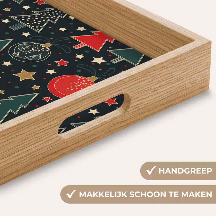Dienblad - Illustratie - Kerst - Sterren - Groen — 5