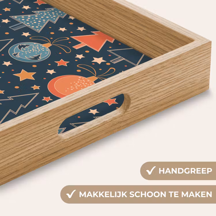 Dienblad - Illustratie - Kerst - Symbolen - Blauw — 5