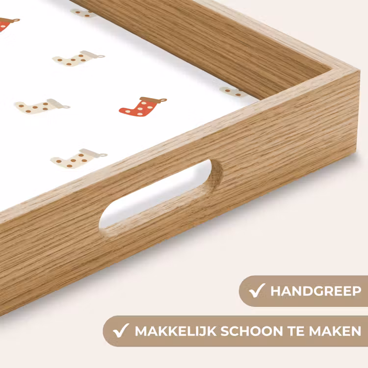 Dienblad - Illustratie - Kerstsokken - Wit — 5