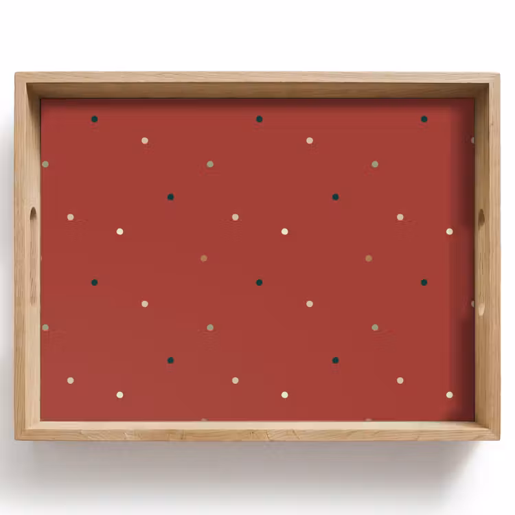 Dienblad - Patroon - Stippen - Rood — 1