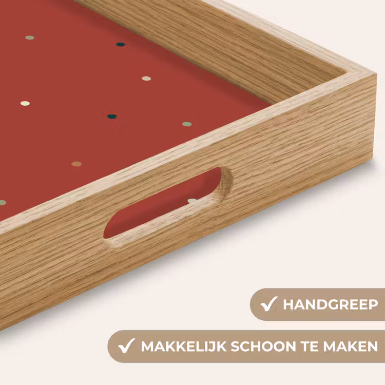 Dienblad - Patroon - Stippen - Rood — 5