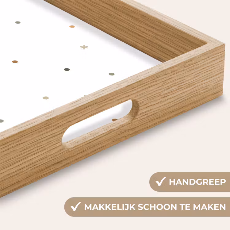 Dienblad - Patroon - Stippen - Sterren - Wit — 5