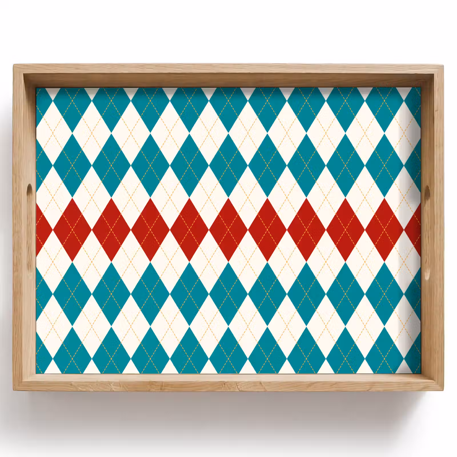 Dienblad - Illustratie - Ruiten - Rood - Groen — 1