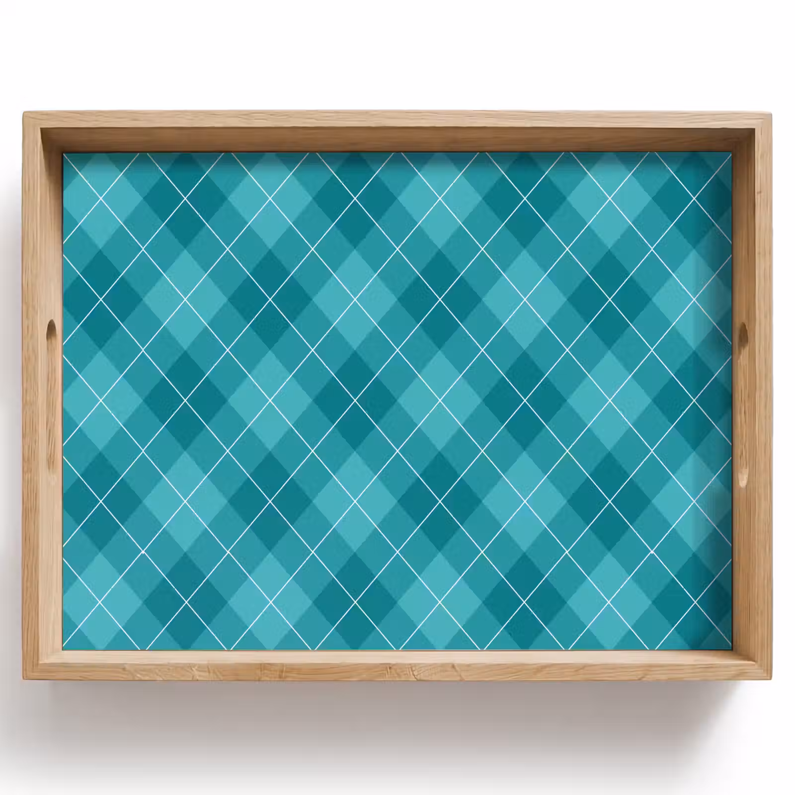 Dienblad - Patroon - Ruiten - Blauw — 1