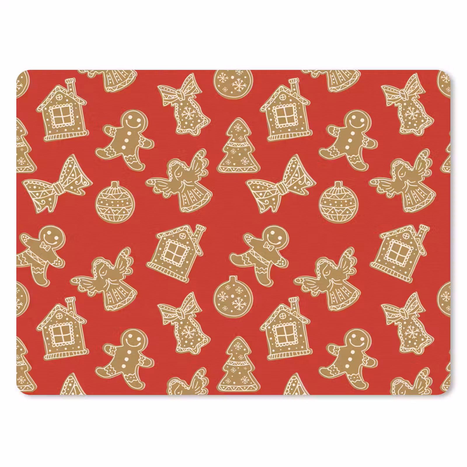 Muismat - Illustratie - Koekjes - Rood — 1