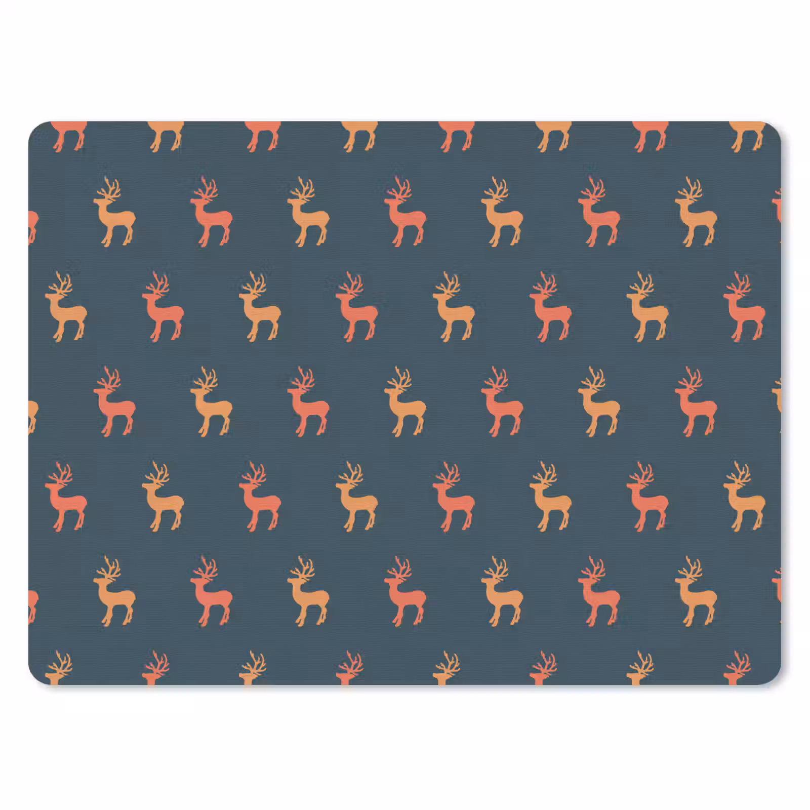 Muismat - Patroon - Herten - Blauw — 1