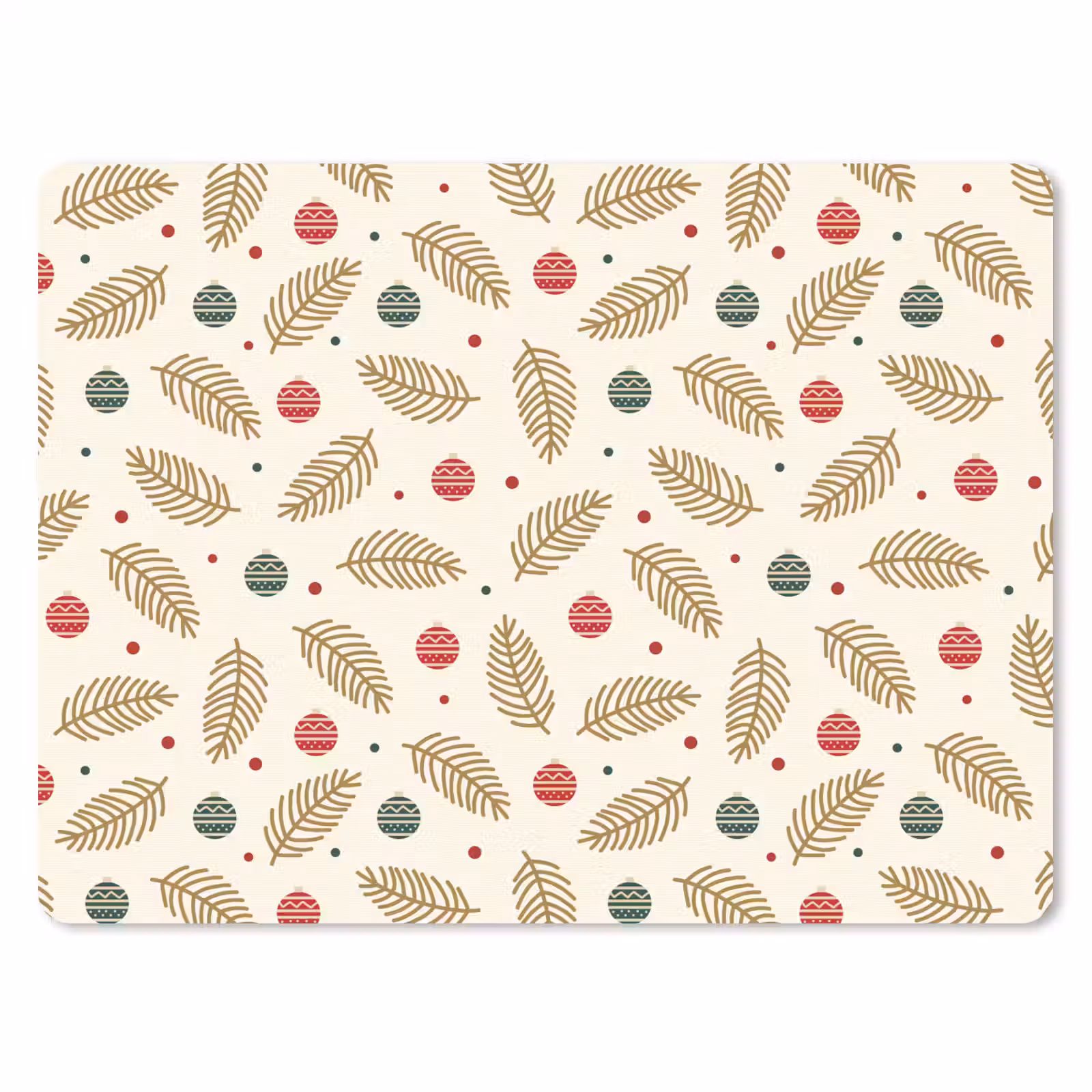 Muismat - Patroon - Kerst - Symbolen - Beige — 1