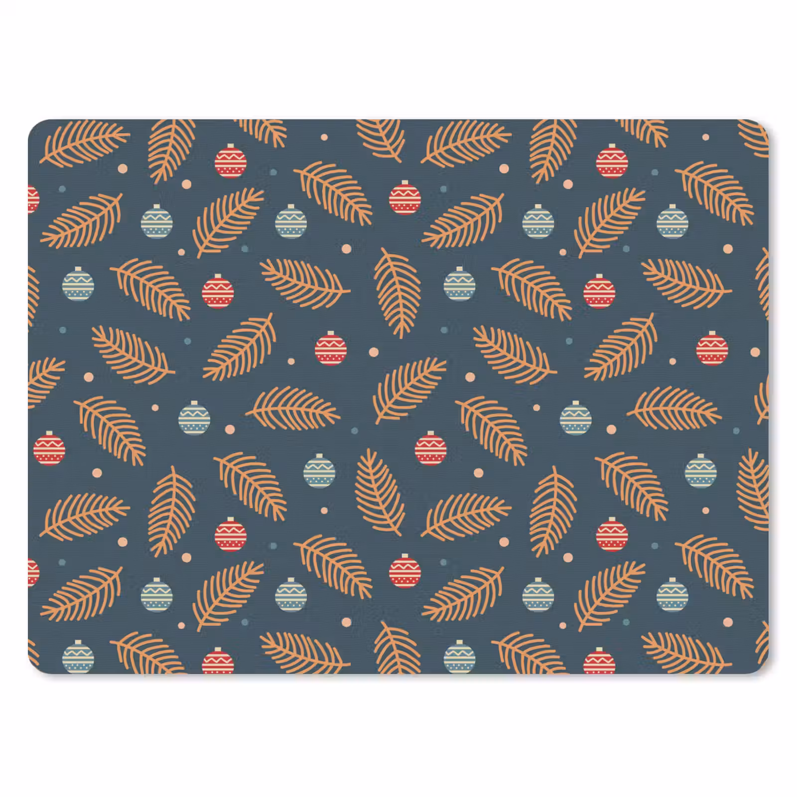 Muismat - Patroon - Kerst - Symbolen - Donkerblauw — 1