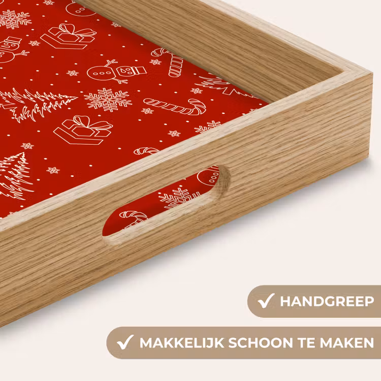 Dienblad - Illustratie - Kerstsymbolen - Rood — 5