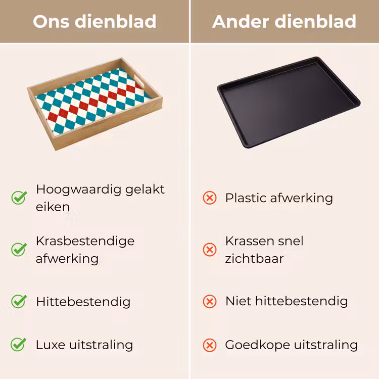 Dienblad - Illustratie - Ruiten - Rood - Groen — 3