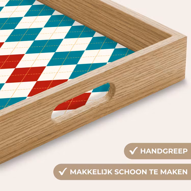 Dienblad - Illustratie - Ruiten - Rood - Groen — 5