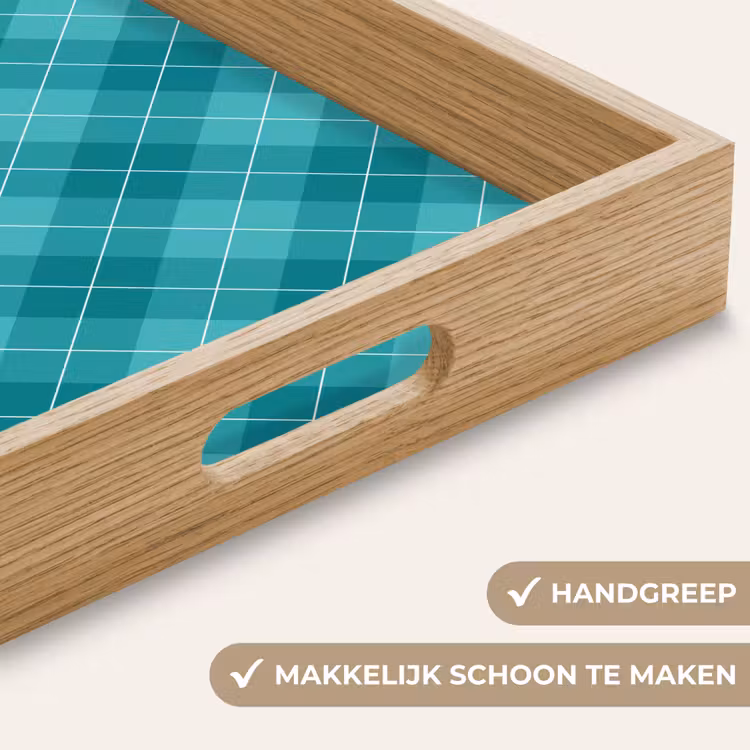 Dienblad - Patroon - Ruiten - Blauw — 5