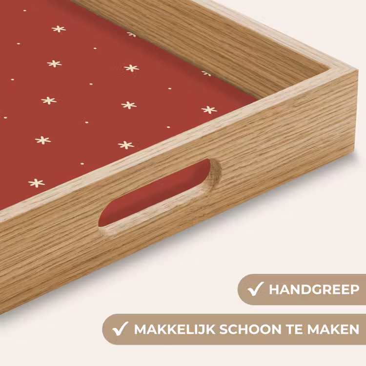 Dienblad - Patroon - Stippen - Sterren - Rood — 5