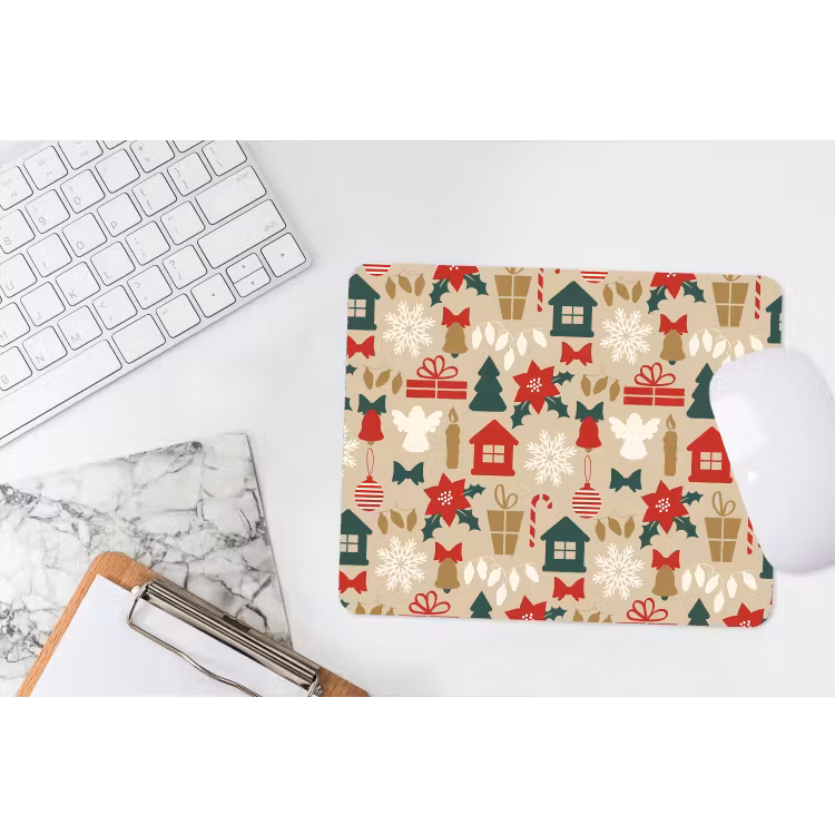 Muismat - Illustratie - Kerst - Beige — 2