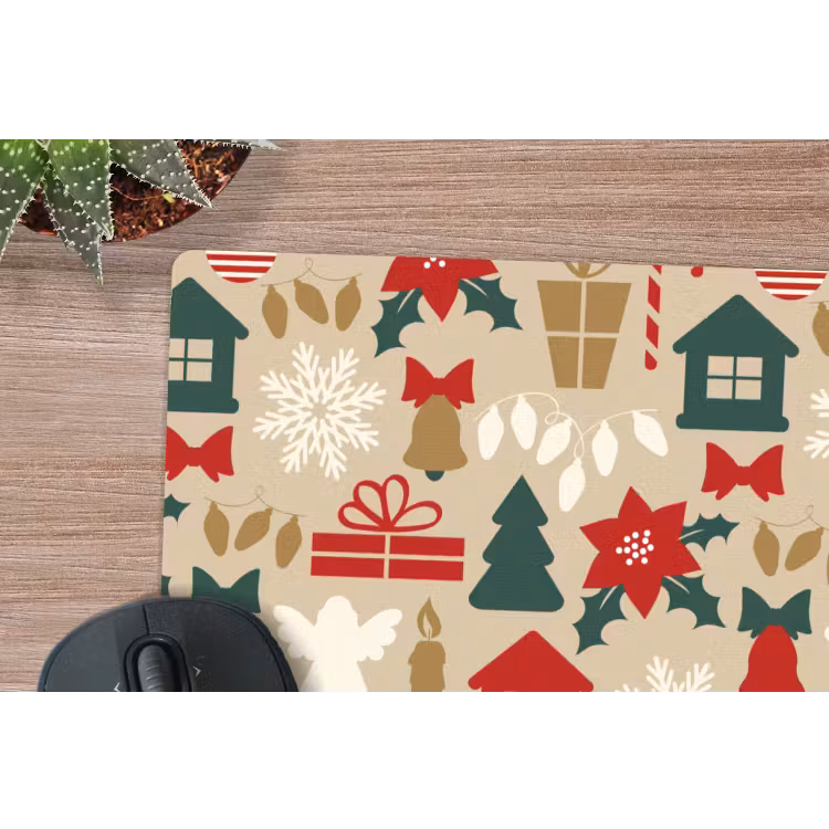 Muismat - Illustratie - Kerst - Beige — 4
