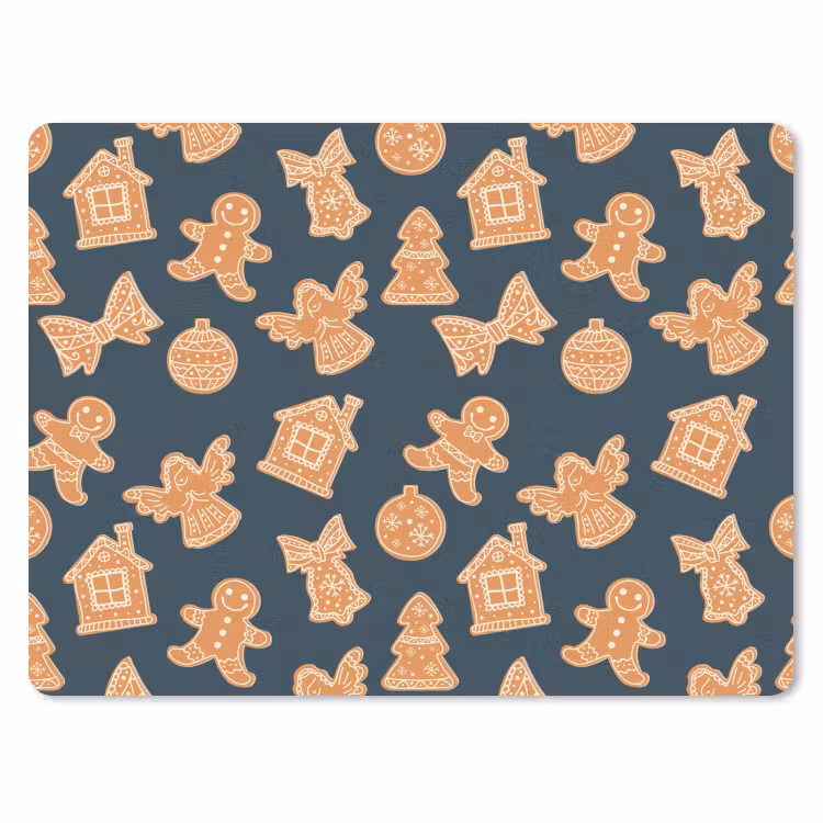 Muismat - Illustratie - Koekjes - Blauw — 1
