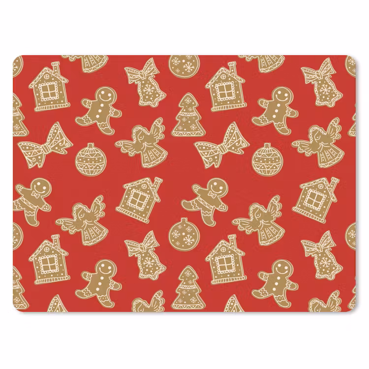 Muismat - Illustratie - Koekjes - Rood — 1
