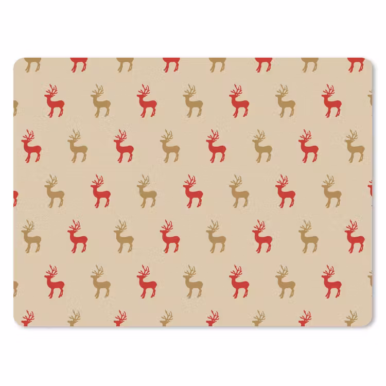 Muismat - Patroon - Herten - Beige — 1