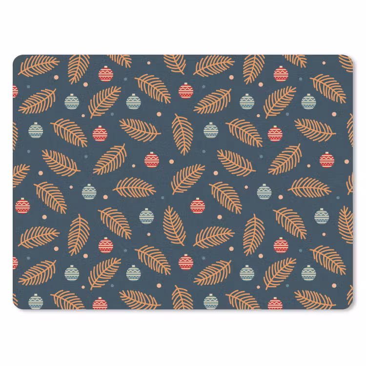 Muismat - Patroon - Kerst - Symbolen - Donkerblauw — 1