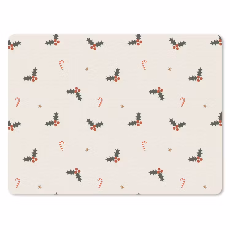 Muismat - Illustratie - Hulsttakken - Zuurstokken - Beige — 1