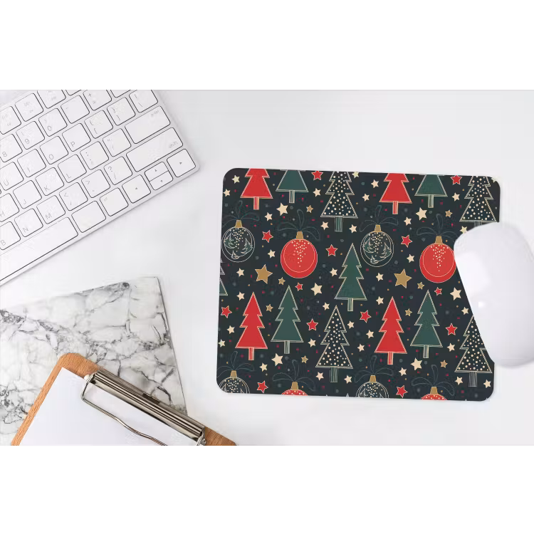 Muismat - Illustratie - Kerst - Sterren - Groen — 2