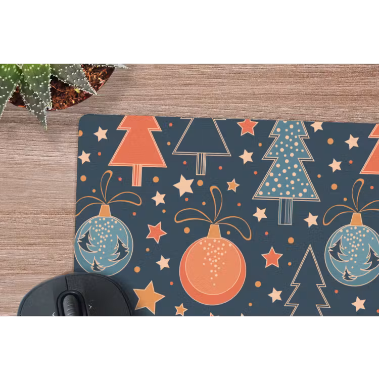 Muismat - Illustratie - Kerst - Symbolen - Blauw — 4