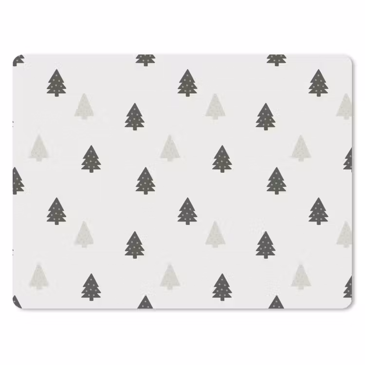 Muismat - Illustratie - Kerstbomen - Wit — 1