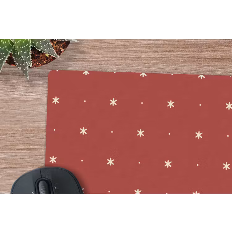 Muismat - Patroon - Stippen - Sterren - Rood — 4