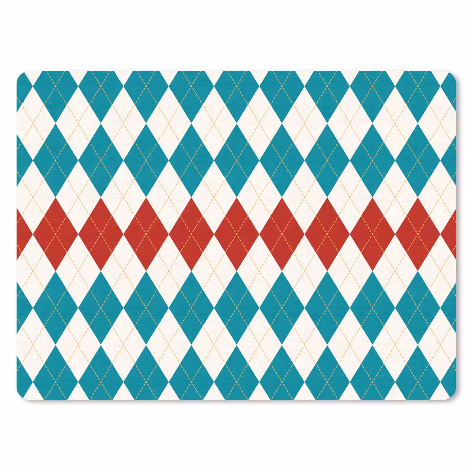 Muismat - Illustratie - Ruiten - Rood - Groen — 1