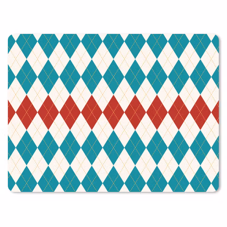 Muismat - Illustratie - Ruiten - Rood - Groen — 1