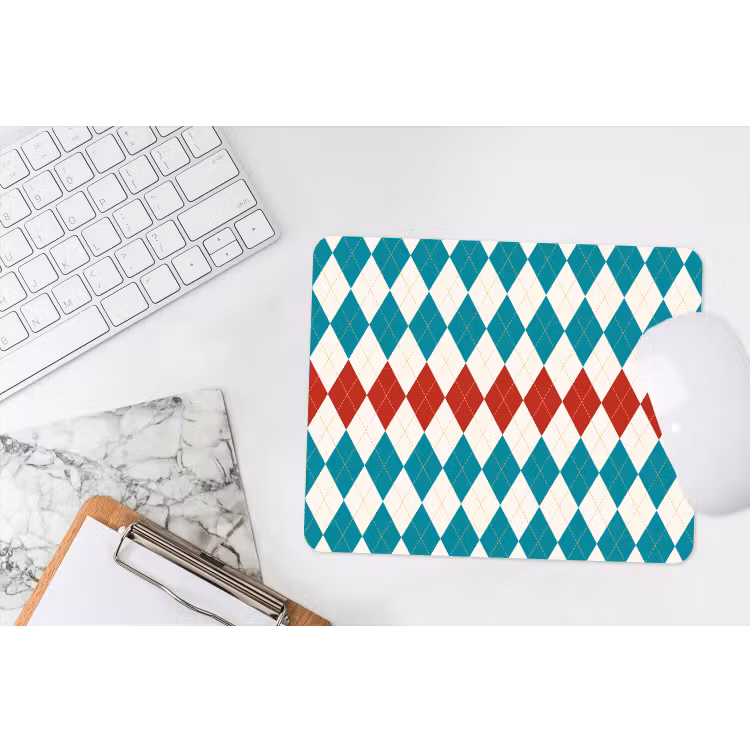 Muismat - Illustratie - Ruiten - Rood - Groen — 2