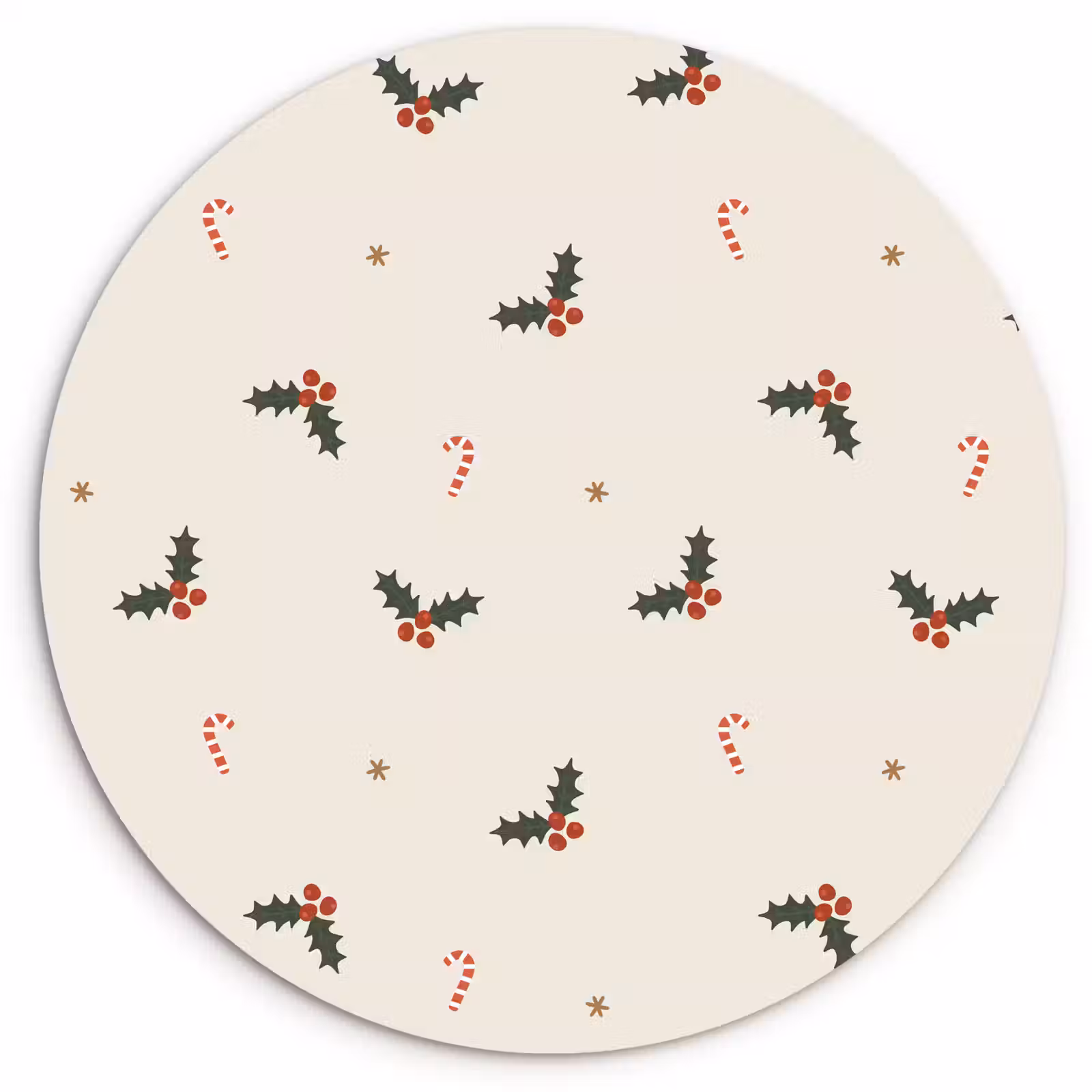 Muurcirkel - Illustratie - Hulsttakken - Zuurstokken - Beige — 1