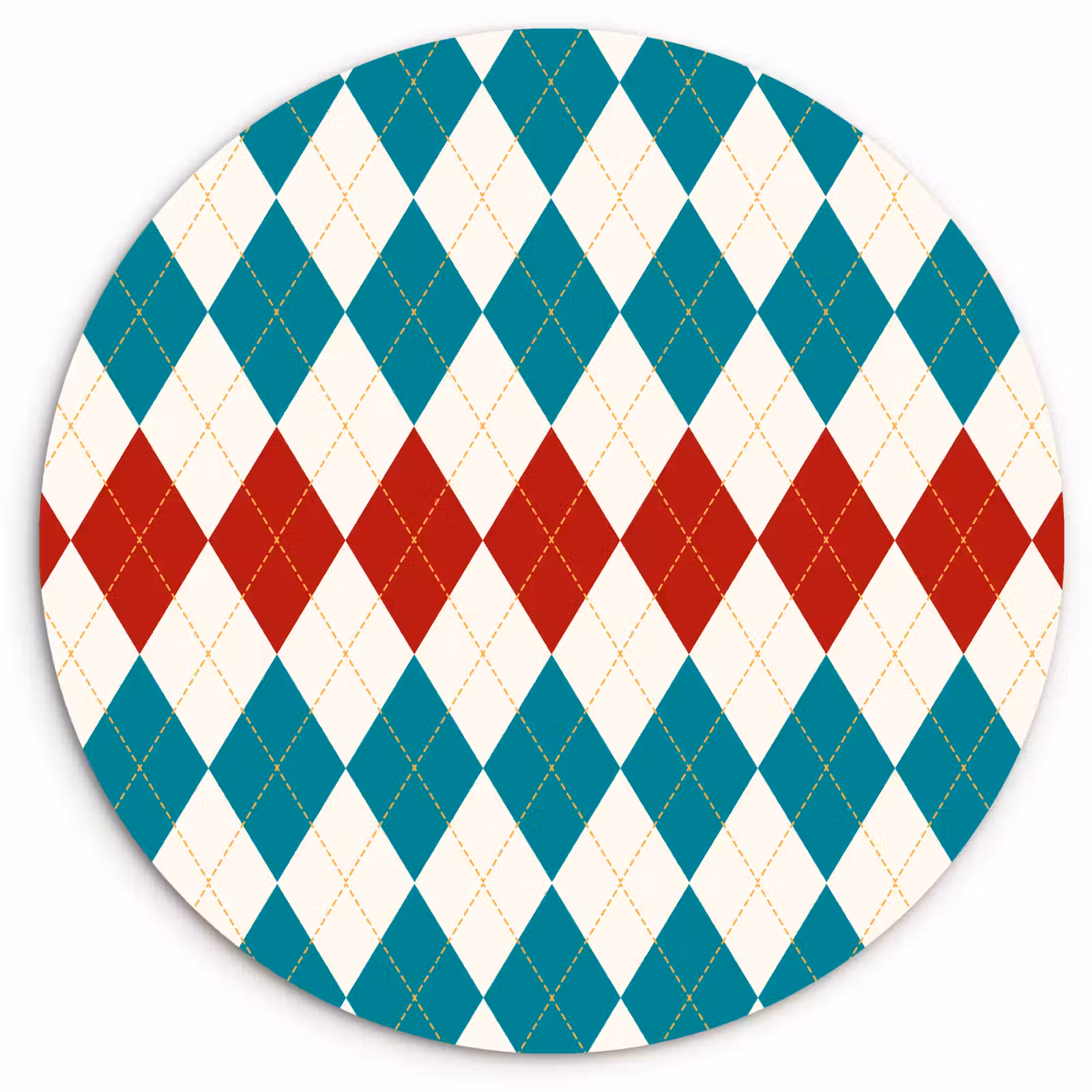 Muurcirkel - Illustratie - Ruiten - Rood - Groen — 1