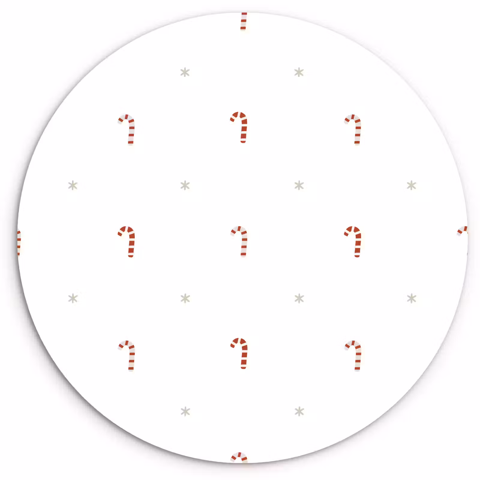 Muurcirkel - Patroon - Sterren - Zuurstok - Wit — 1
