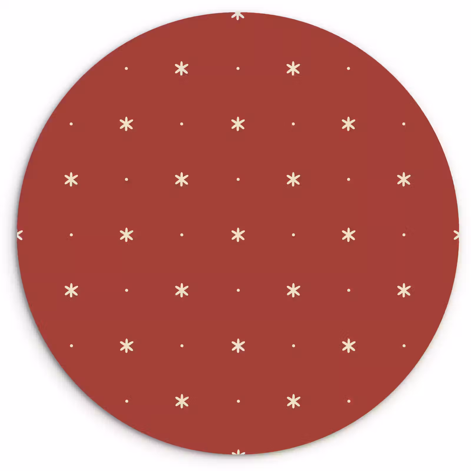 Muurcirkel - Patroon - Stippen - Sterren - Rood — 1