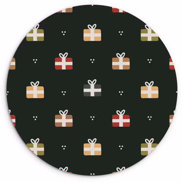 Muurcirkel - Illustratie - Cadeaus - Groen — 1