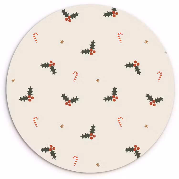 Muurcirkel - Illustratie - Hulsttakken - Zuurstokken - Beige — 1