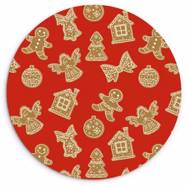 Muurcirkel - Illustratie - Koekjes - Rood — 1