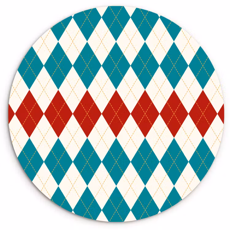 Muurcirkel - Illustratie - Ruiten - Rood - Groen — 1