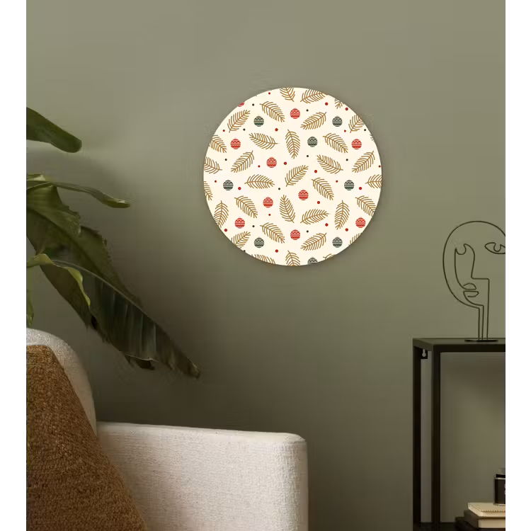 Muurcirkel - Patroon - Kerst - Symbolen - Beige — 3