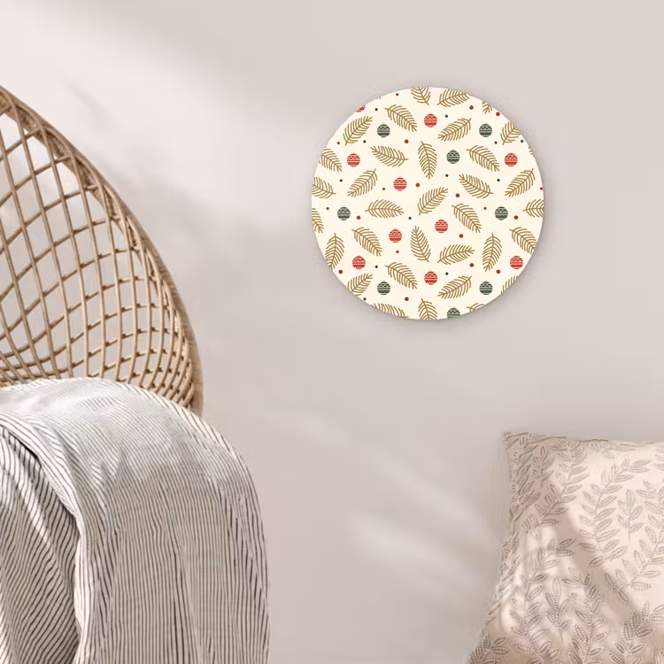 Muurcirkel - Patroon - Kerst - Symbolen - Beige — 5