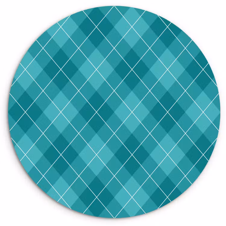 Muurcirkel - Patroon - Ruiten - Blauw — 1
