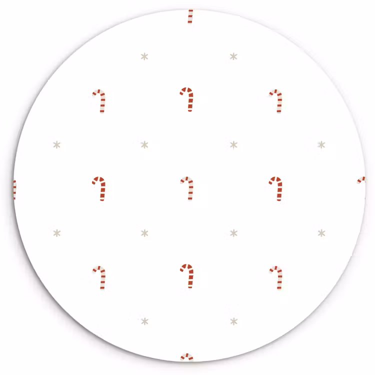 Muurcirkel - Patroon - Sterren - Zuurstok - Wit — 1